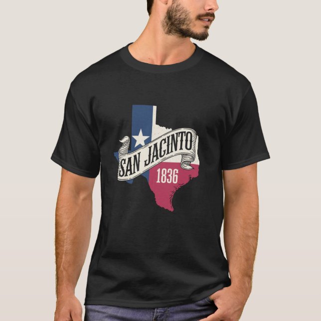 San Jacinto 1836, Texas History Independence Day T-Shirt (Vorderseite)