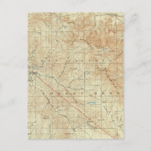 San Jacinto quadrangline zeigt San Andreas Rift Postkarte