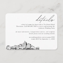 San Jose CA Wedding Hotel Zimmerblock Details Begleitkarte