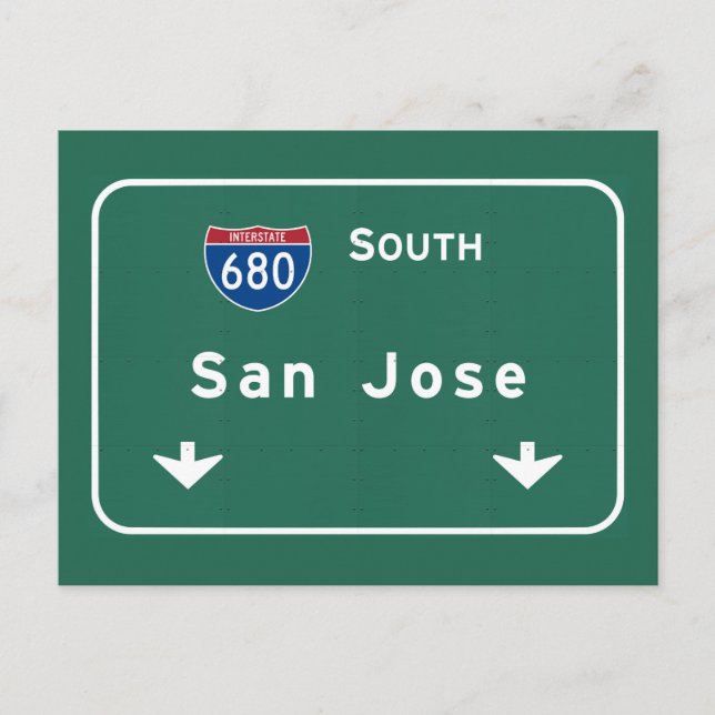 San Jose California Autobahn : Postkarte (Vorderseite)