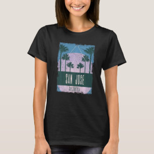San Jose California CA Vintag Vaporwave Retro 80er T-Shirt