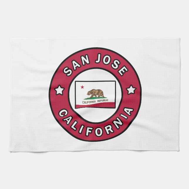 San Jose California Geschirrtuch (Horizontal)