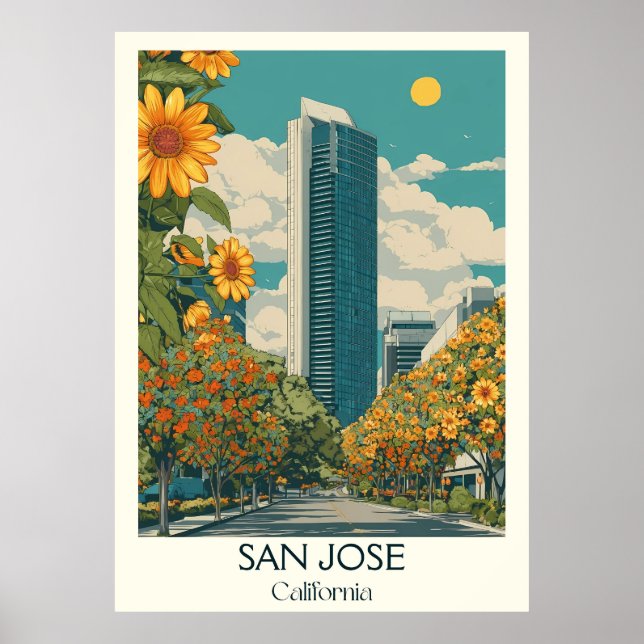 San Jose California Kunstdruckerei | Silicon Valle Poster (Vorne)