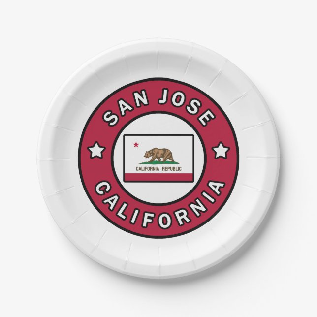 San Jose California Pappteller (Vorderseite)