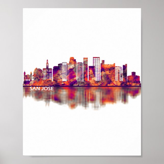 San Jose California Skyline Poster (Vorne)