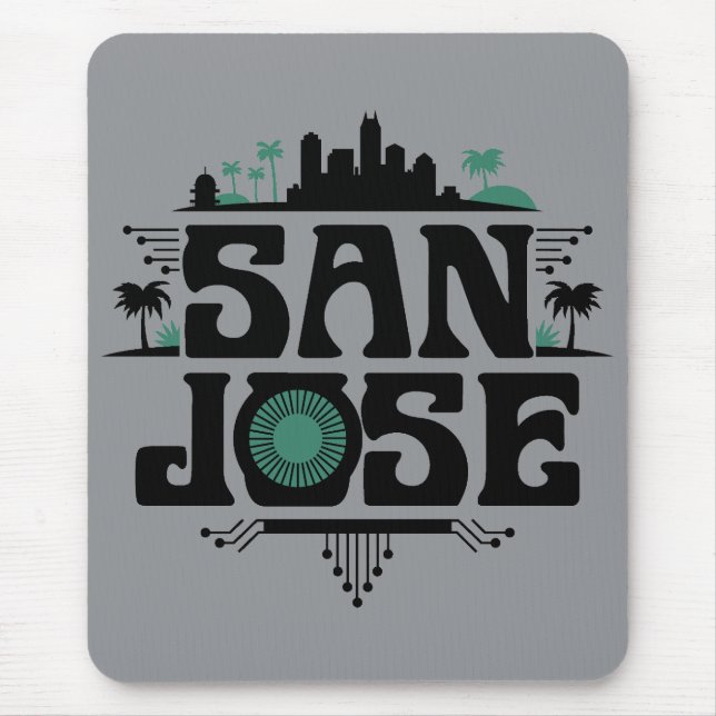 San Jose California United States Mousepad (Vorne)