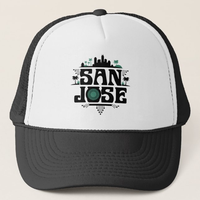 San Jose California United States Truckerkappe (Vorderseite)