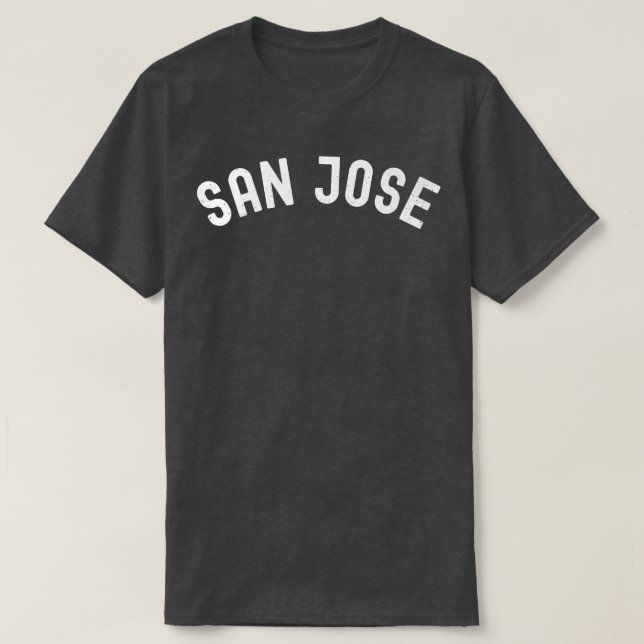 San Jose California USA Flag Nor Cal Bear Bay Area T-Shirt (Design vorne)