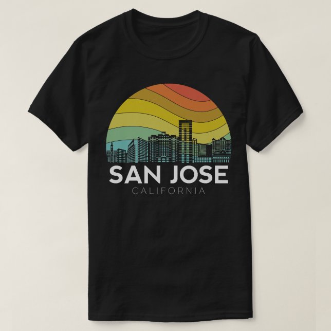 San Jose California USA Flag Nor Cal Bear Bay Area T-Shirt (Design vorne)