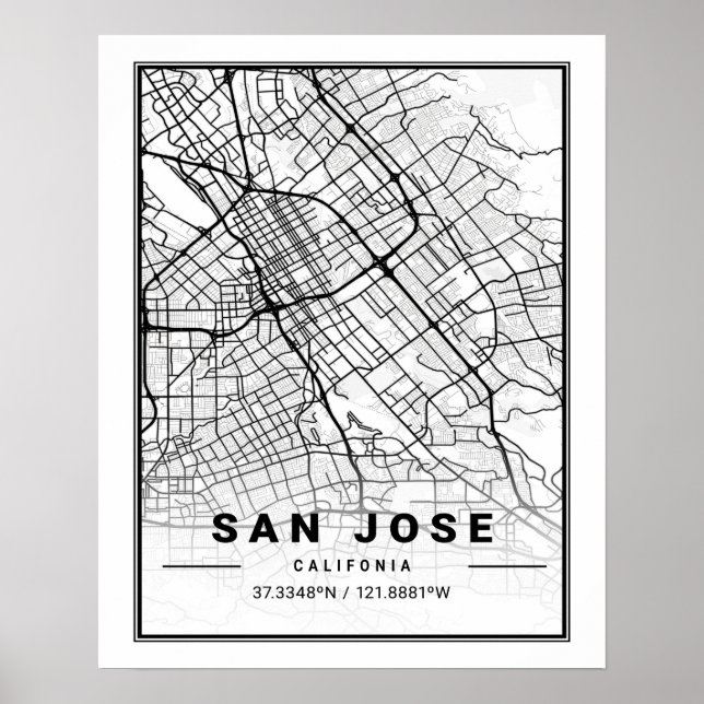 San Jose California USA Reisen Poster (Vorne)