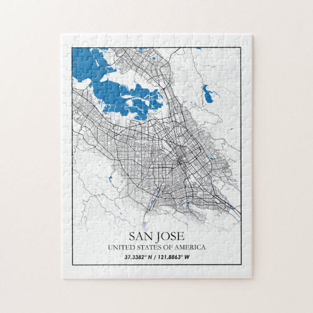 San Jose California USA Reisen Puzzle (Vertikal)