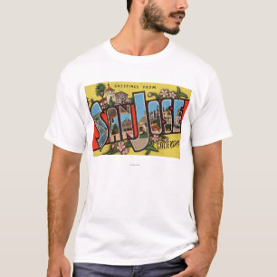 San Jose, CaliforniaLarge Buchstabe-Szenen T-Shirt
