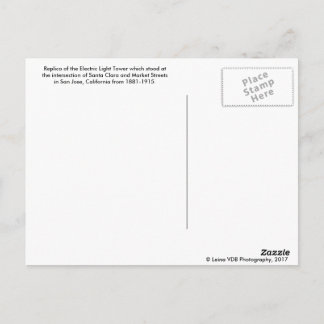 San Jose Electric Light Tower Postkarte