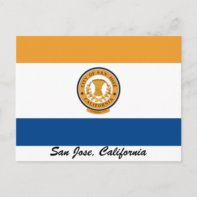 San Jose Flag Postkarte (Vorderseite)