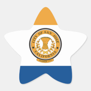 San Jose Flag Stern-Aufkleber