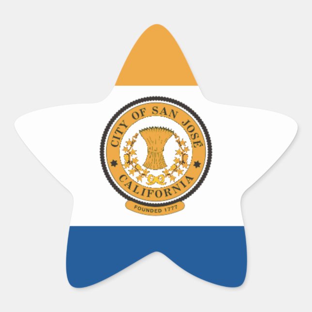 San Jose Flag Stern-Aufkleber (Vorderseite)