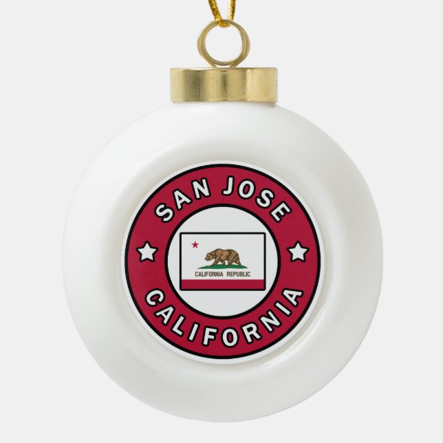San Jose Kalifornien Keramik Kugel-Ornament (Vorderseite)