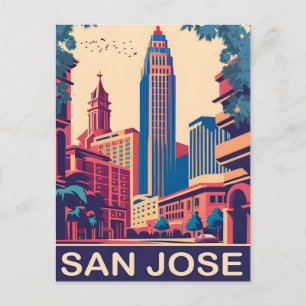 San Jose, Kalifornien, Reise Postkarte