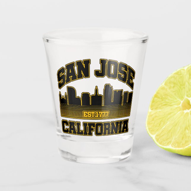 San Jose, Kalifornien Schnapsglas (Vorderseite)