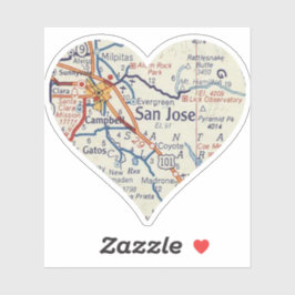 San Jose Karte Aufkleber