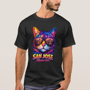 San Jose Katze  Trendige Coole Hippe Lustige Katze T-Shirt