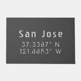 San Jose Latitude Longitude Fußmatte