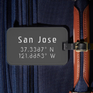 San Jose Latitude Longitude Gepäckanhänger