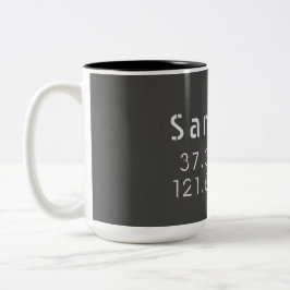 San Jose Latitude Longitude Zweifarbige Tasse