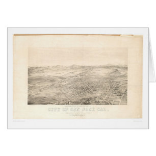 San Jose, panoramische Karte 1869 (1559A) CA