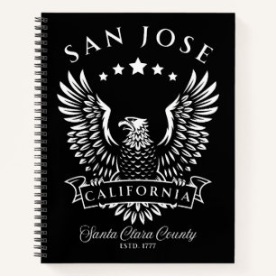 San Jose Santa Clara County Kalifornien Vintage Notizbuch