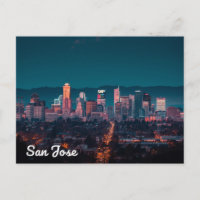 San Jose Skyline Nachtansicht