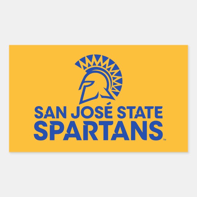 San Jose Staat Spartans Logo Rechteckiger Aufkleber (Vorderseite)