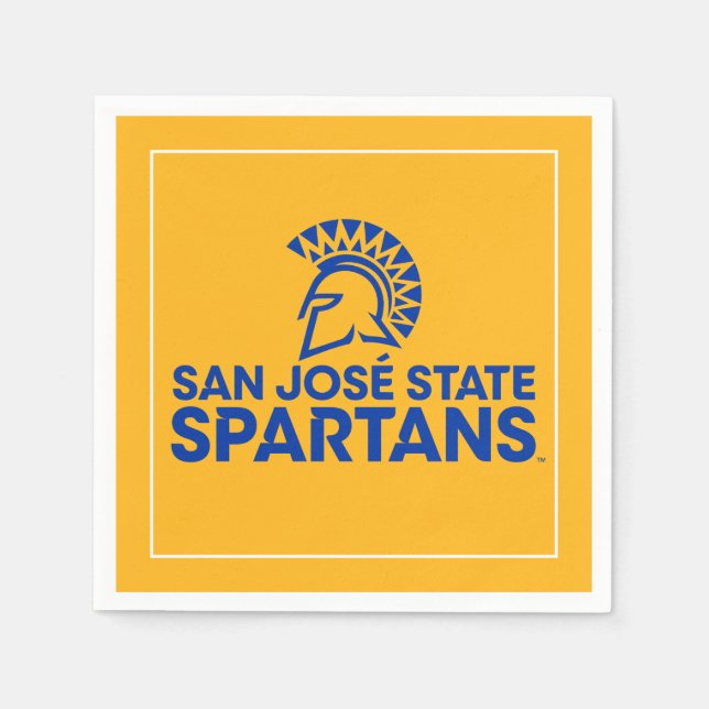 San Jose Staat Spartans Logo Serviette (Vorderseite)