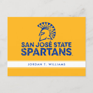 San Jose Staat Spartans Logo Wordmark stört Einladungspostkarte