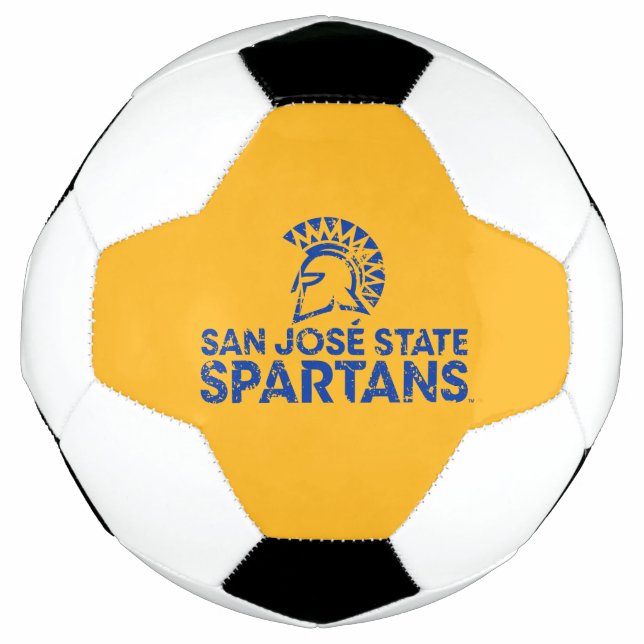 San Jose Staat Spartans Logo Wordmark stört Fußball (Vorderseite)