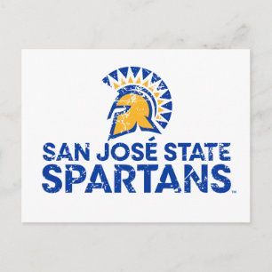 San Jose Staat Spartans Logo Wordmark stört Postkarte
