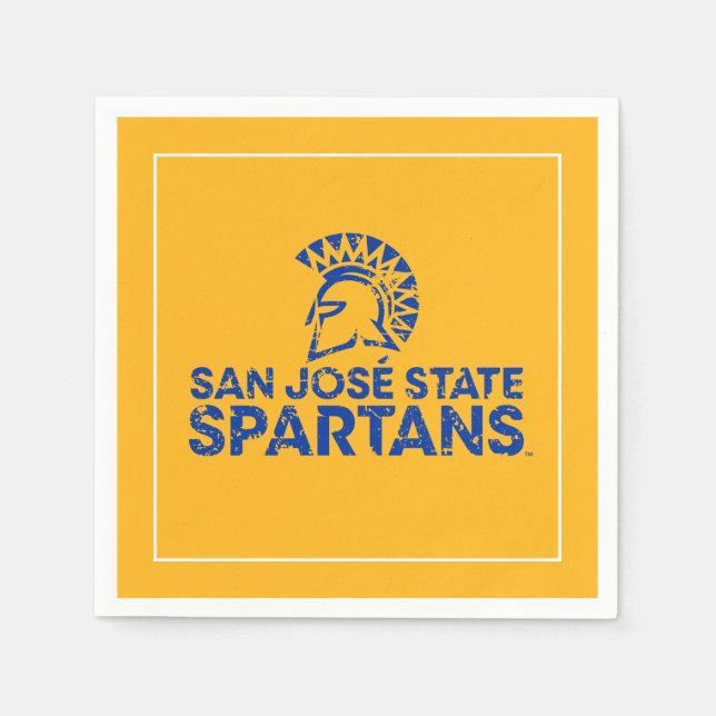 San Jose Staat Spartans Logo Wordmark stört Serviette (Vorderseite)