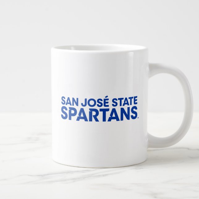 San José Staat Spartans Wordmark Jumbo-Tasse (Rechts)