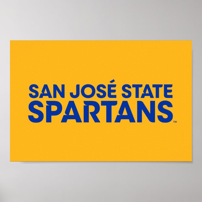 San Jose Staat Spartans Wordmark Poster (Vorne)