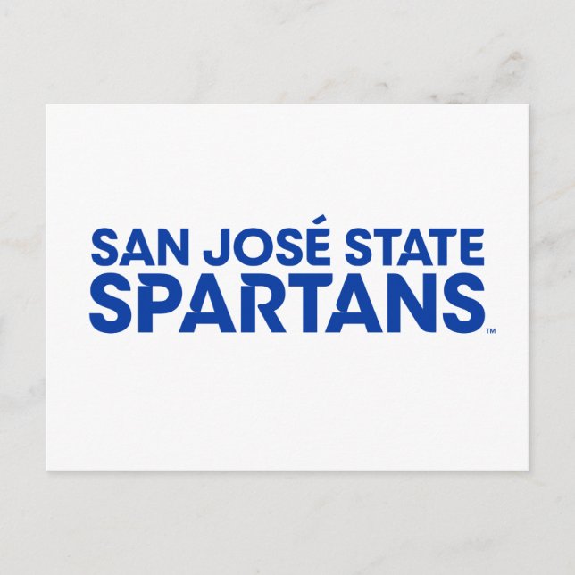 San Jose Staat Spartans Wordmark Postkarte (Vorderseite)