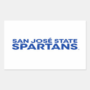 San Jose Staat Spartans Wordmark Rechteckiger Aufkleber