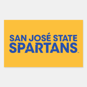 San Jose Staat Spartans Wordmark Rechteckiger Aufkleber