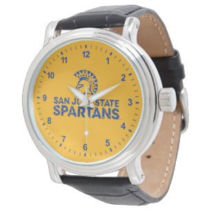 San Jose State Spartans Logo Wortmarke abgenutzt Armbanduhr
