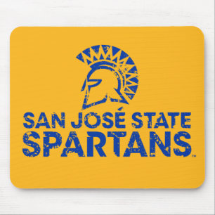 San Jose State Spartans Logo Wortmarke abgenutzt Mousepad