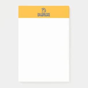 San Jose State Spartans Logo Wortmarke abgenutzt Post-it Klebezettel