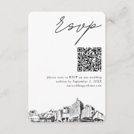 San Jose Wedding Modern UAWG QR Code Begleitkarte