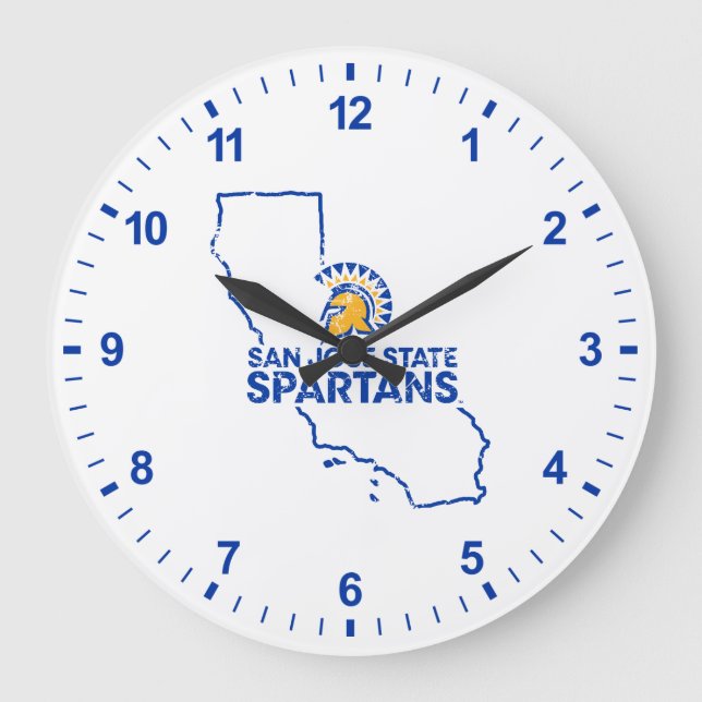 San- JoseStaat Spartans Liebe Große Wanduhr (Vorderseite)