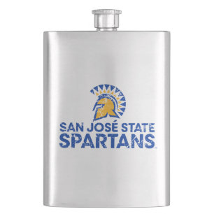 San- JoseStaat Spartans Logo Wordmark beunruhigt Flachmann