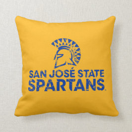San- JoseStaat Spartans Logo Wordmark beunruhigt Kissen