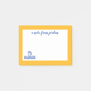 San- JoseStaat Spartans Logo Wordmark beunruhigt Post-it Klebezettel
